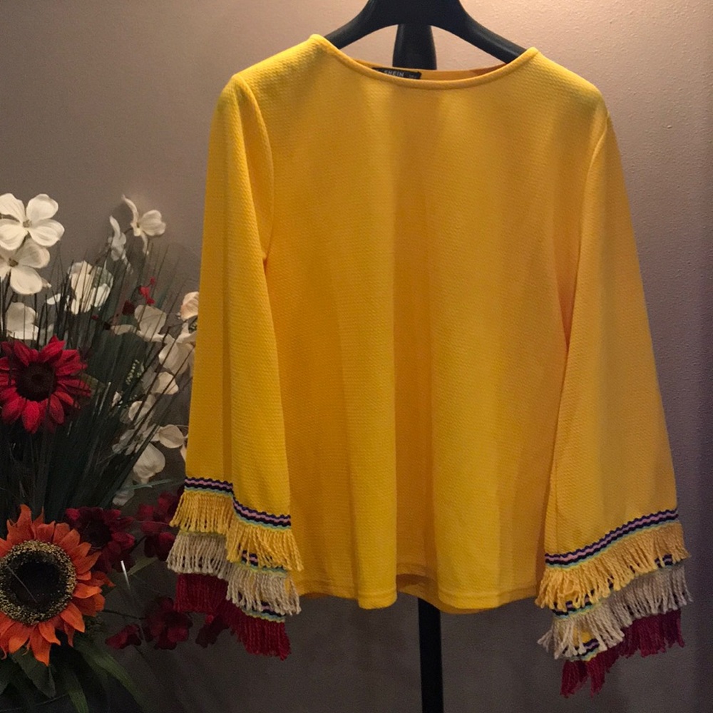Fun yellow unique long sleeve